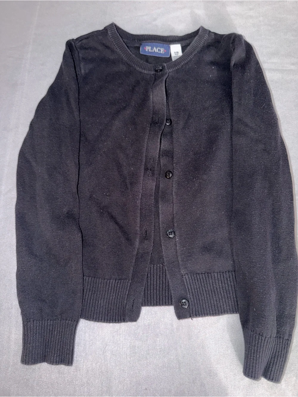 The Children's Place Girls' Crewneck Cardigan Sweater bundle - Pink & Black